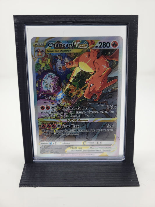 Framed 35pt Top Loader Trading Card Game Card Display Stand Pokemon Sport Holder