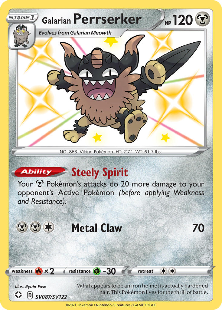 SV087/SV122 Galarian Perrserker