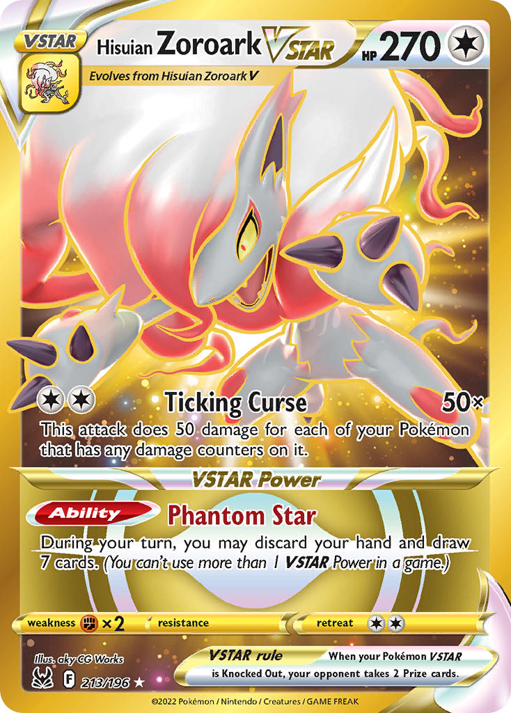 213/196 Hisuian Zoroark VSTAR (213) (Secret)