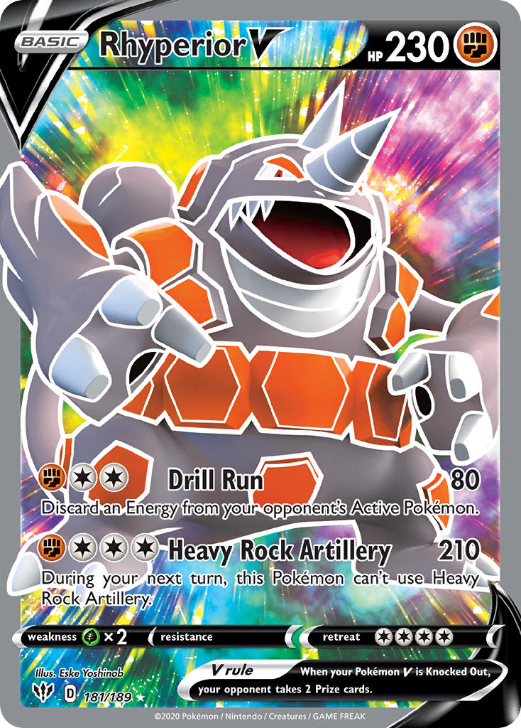 181/189 Rhyperior V (Full Art)