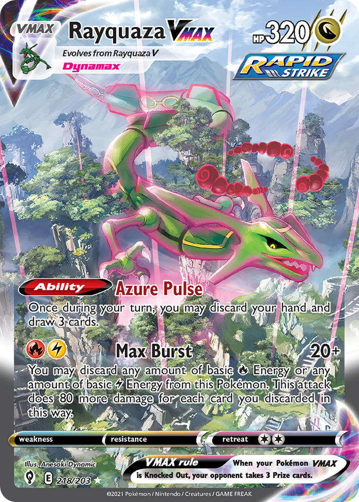 218/203 Rayquaza VMAX (Alternate Art Secret)