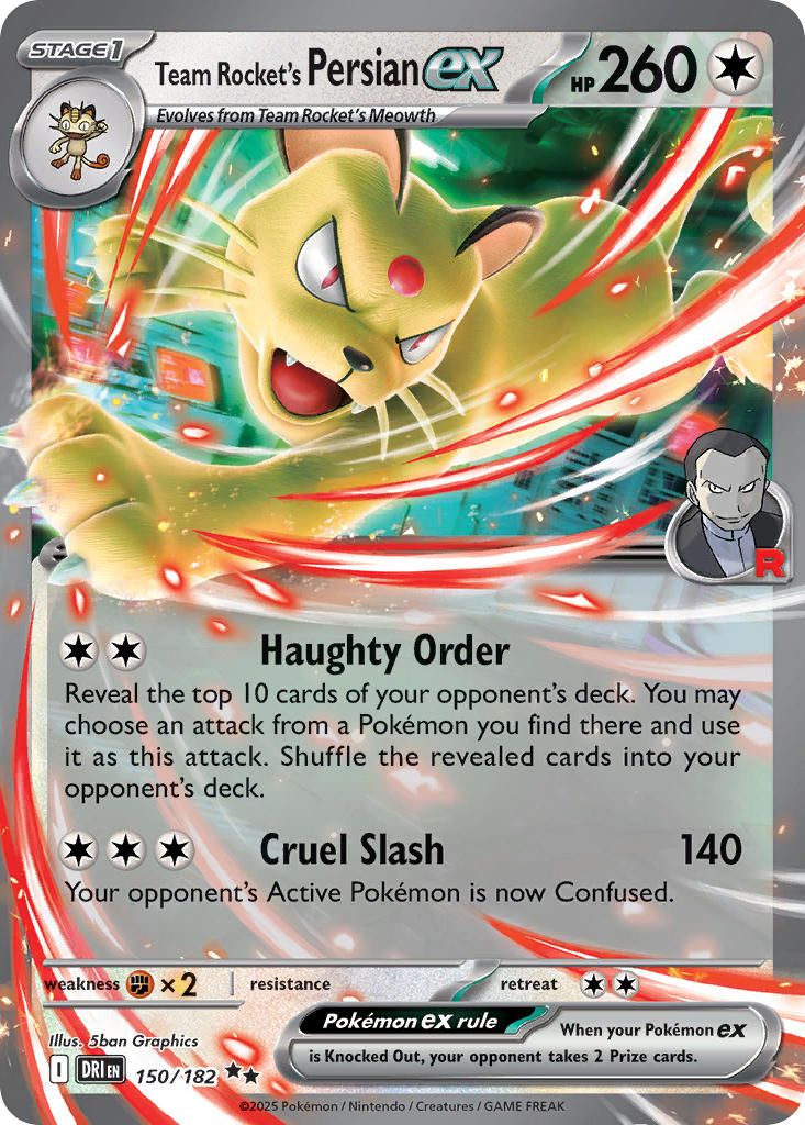 150/182 Team Rocket's Persian ex - 150/182