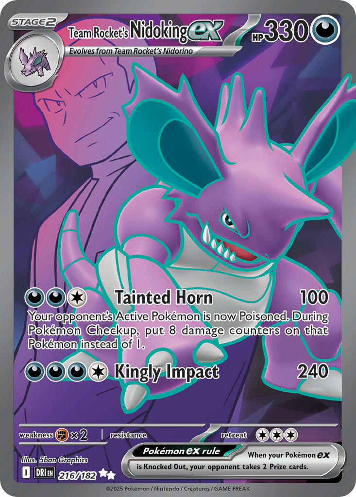 216/182 Team Rocket's Nidoking ex - 216/182