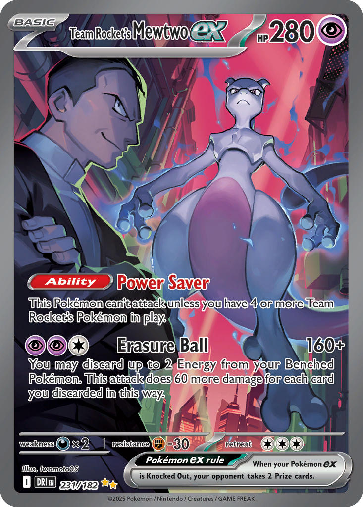 231/182 Team Rocket's Mewtwo ex - 231/182