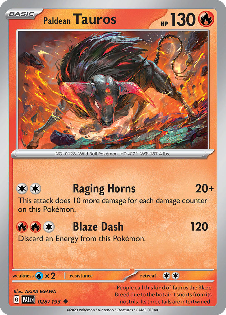 028/193 Paldean Tauros - 028/193