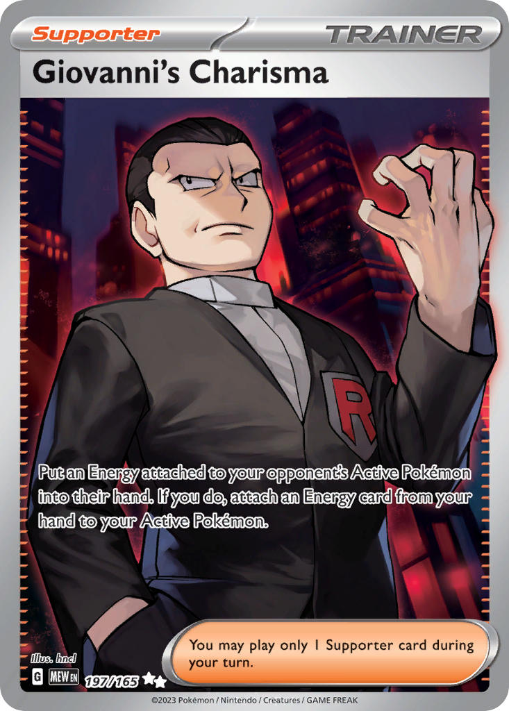 197/165 Giovanni's Charisma - 197/165
