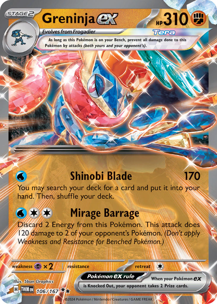 106/167 Greninja ex - 106/167