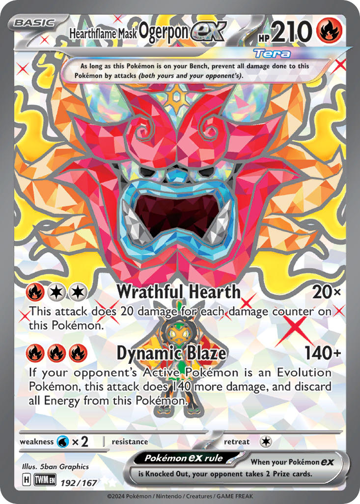 192/167 Hearthflame Mask Ogerpon ex - 192/167