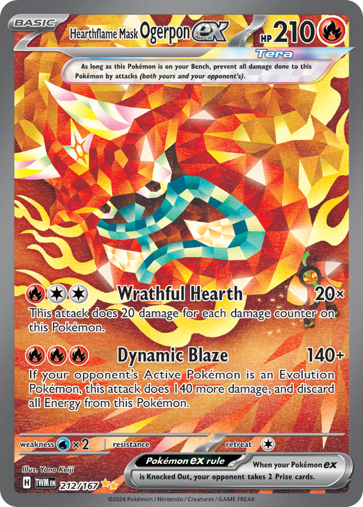 212/167 Hearthflame Mask Ogerpon ex - 212/167