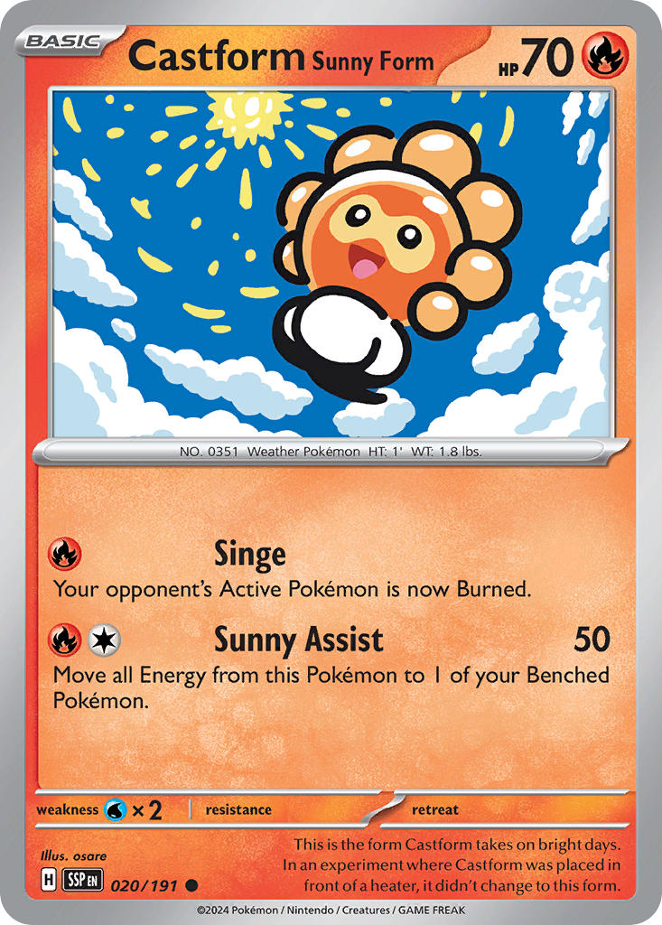 020/191 Castform Sunny Form - 020/191