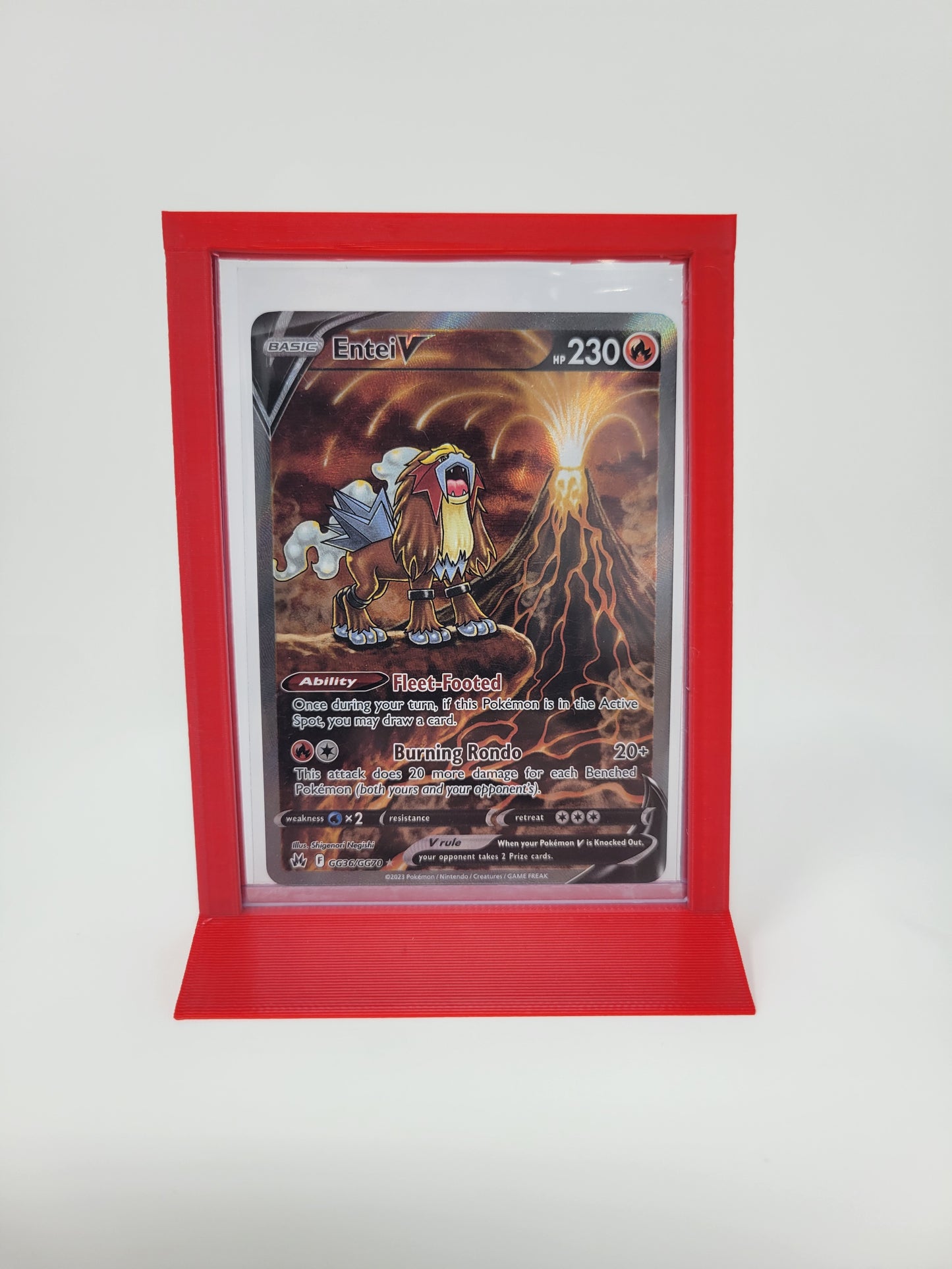 Framed 35pt Top Loader Trading Card Game Card Display Stand Pokemon Sport Holder