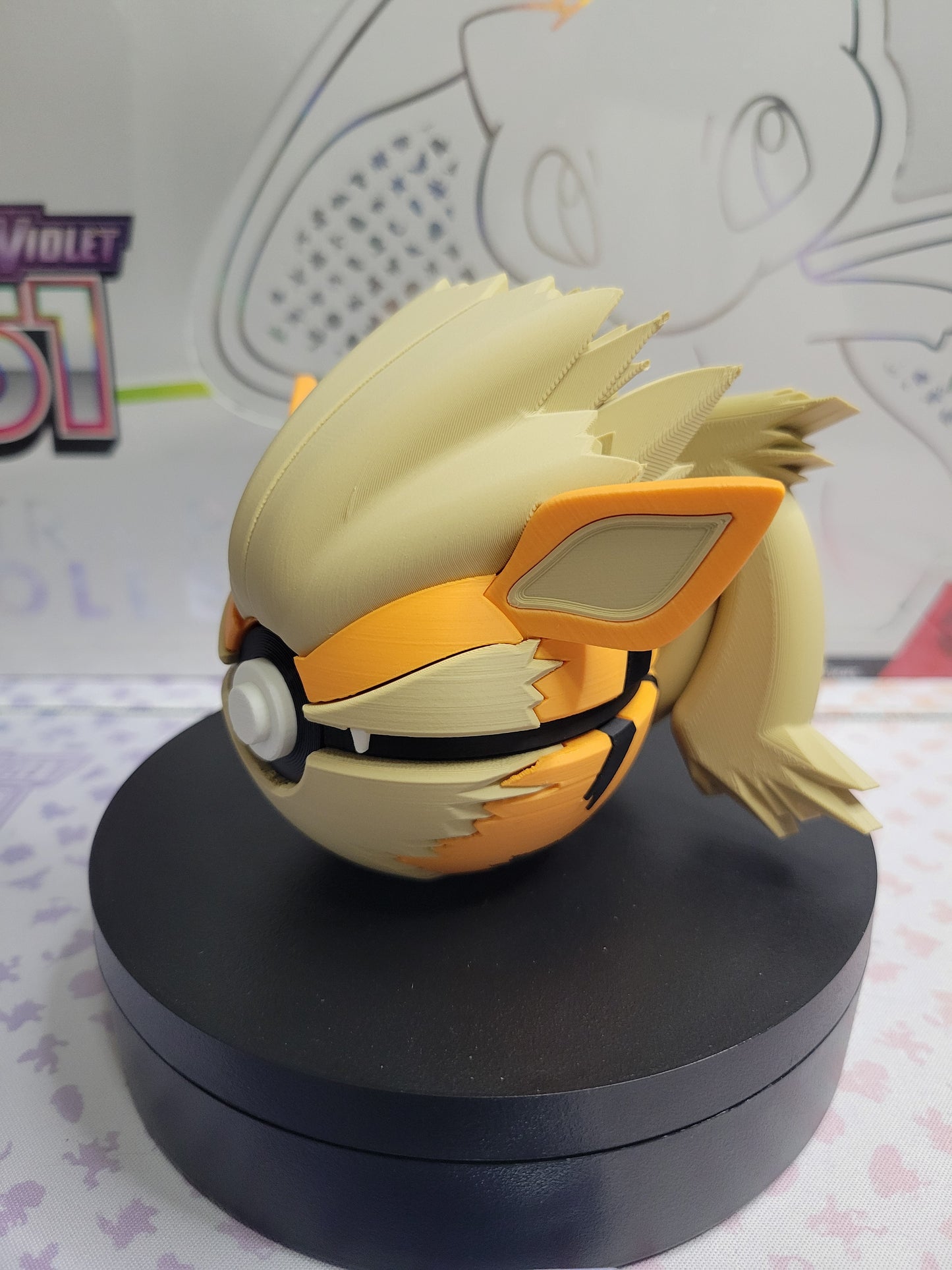 0059 - Arcanine Inspired 3D Printed Themed Monster Ball