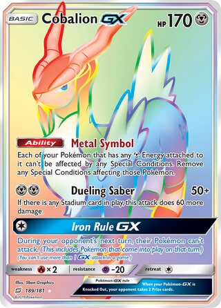 189/181  Cobalion GX (Secret)