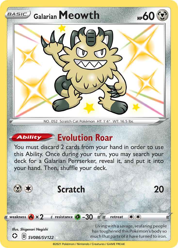 SV086/SV122  Galarian Meowth