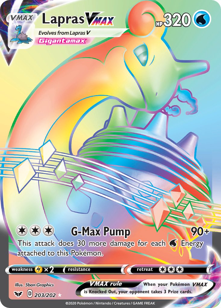 203/202  Lapras VMAX (Secret)
