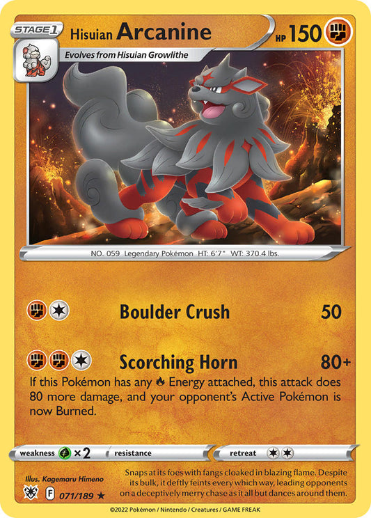 071/189  Hisuian Arcanine