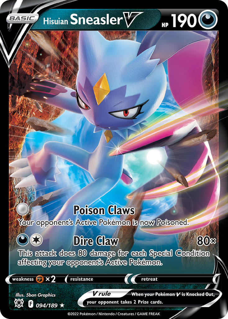 094/189  Hisuian Sneasler V