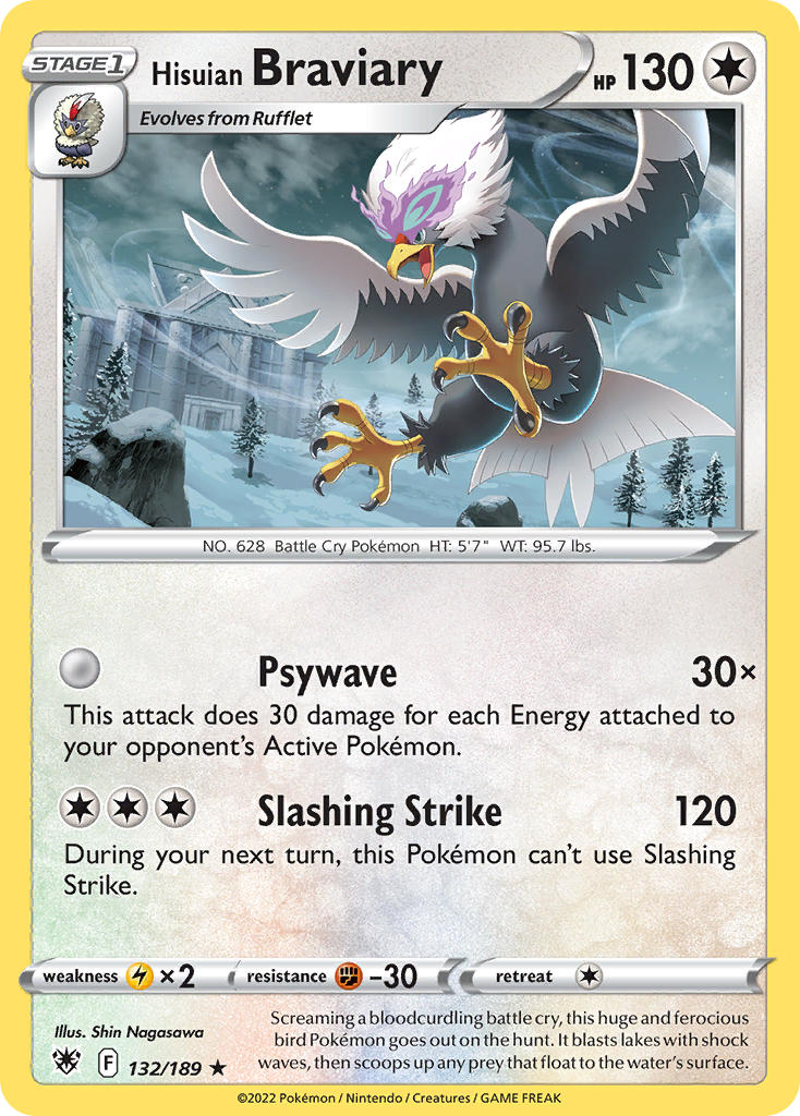 132/189  Hisuian Braviary