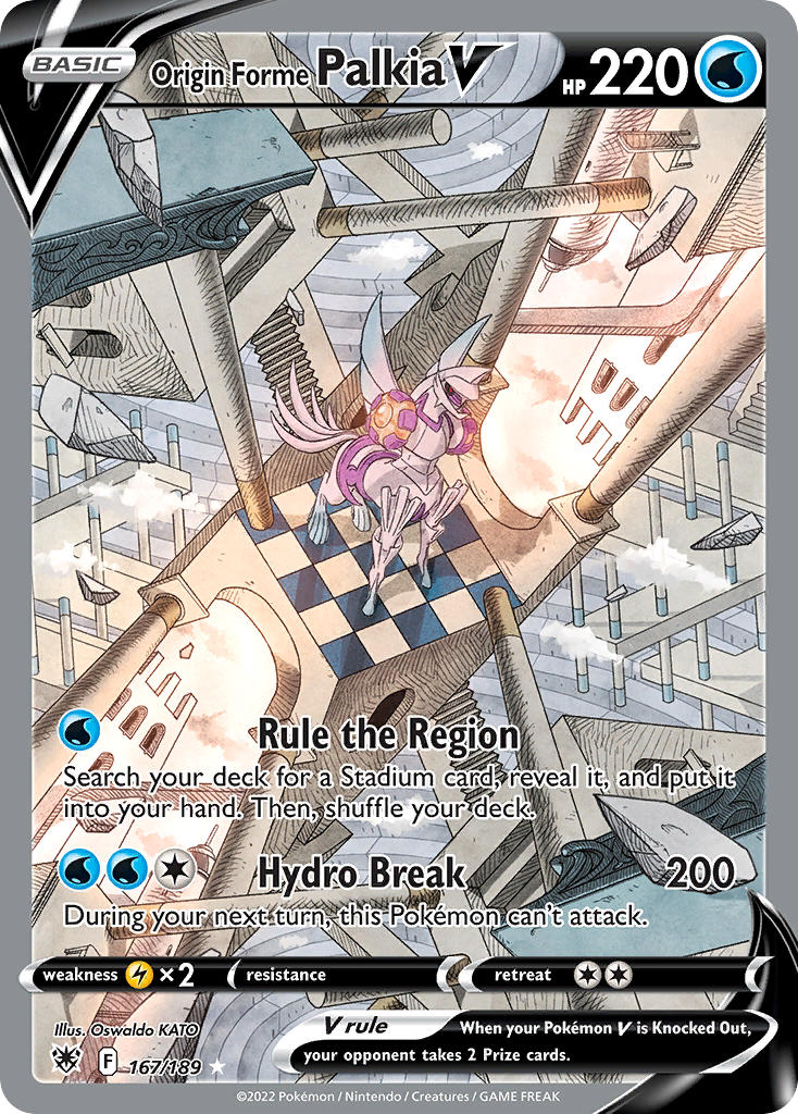 167/189  Origin Forme Palkia V (Alternate Full Art)
