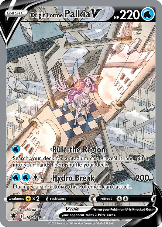 167/189  Origin Forme Palkia V (Alternate Full Art)