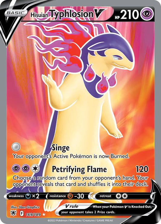169/189  Hisuian Typhlosion V (Full Art)