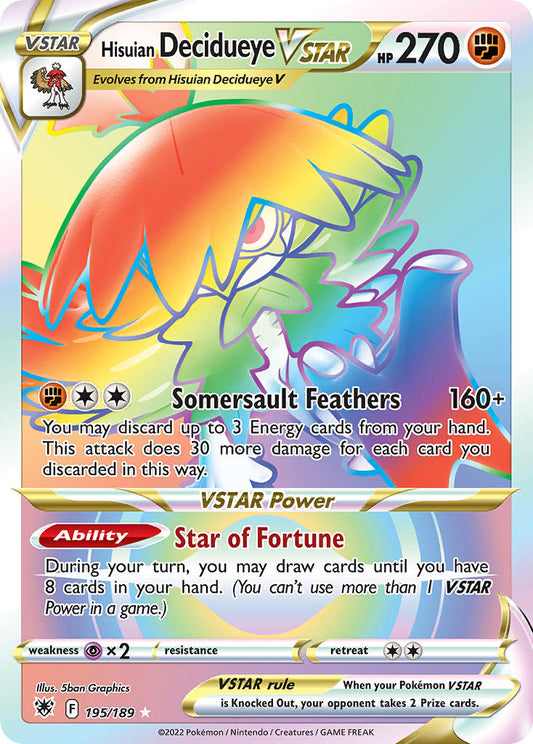 195/189  Hisuian Decidueye VSTAR (Secret)