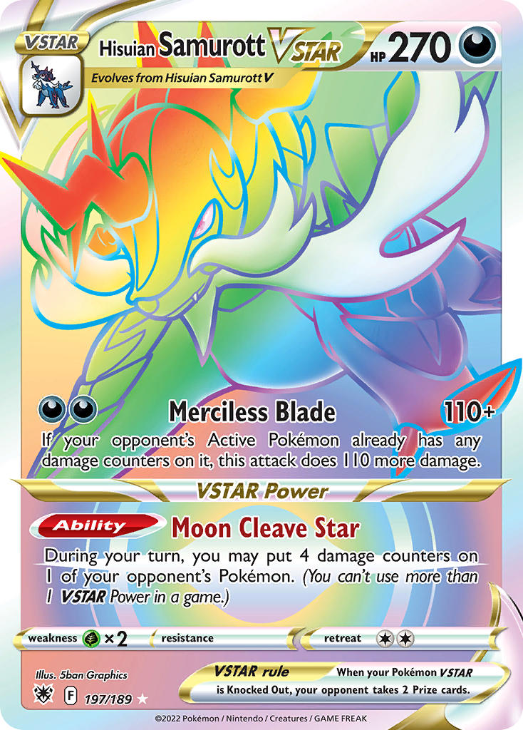 197/189  Hisuian Samurott VSTAR (Secret)