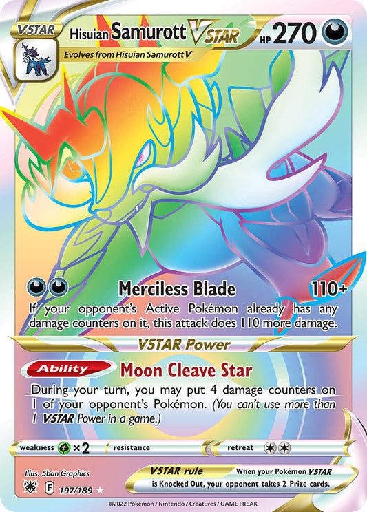 197/189  Hisuian Samurott VSTAR (Secret)