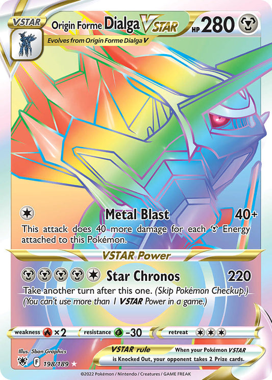 198/189  Origin Forme Dialga VSTAR - 198/189 (Secret)