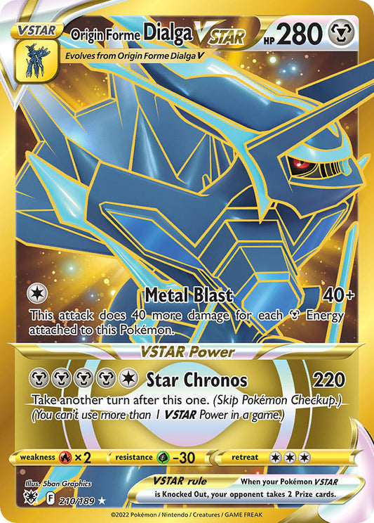 210/189  Origin Forme Dialga VSTAR - 210/189 (Secret)