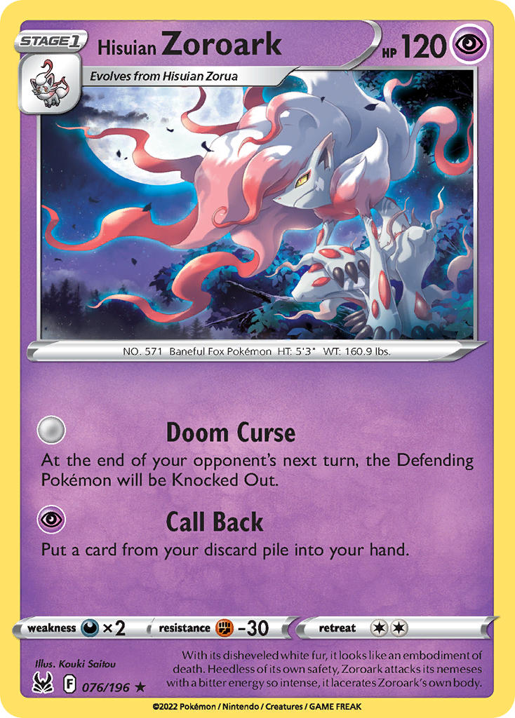 076/196  Hisuian Zoroark