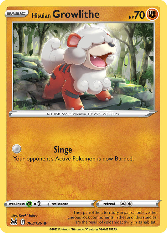 083/196  Hisuian Growlithe
