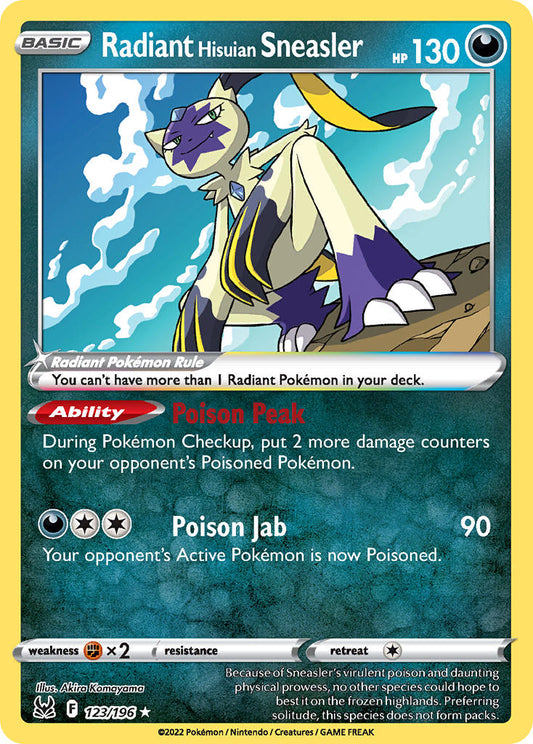 123/196  Radiant Hisuian Sneasler