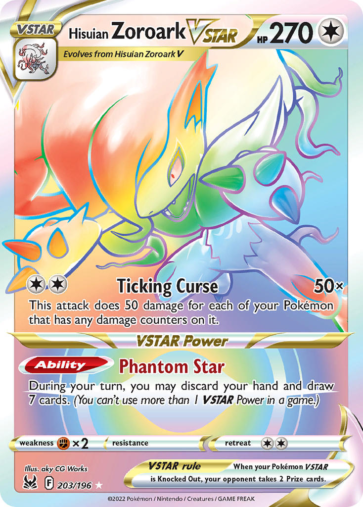 203/196  Hisuian Zoroark VSTAR (Secret)