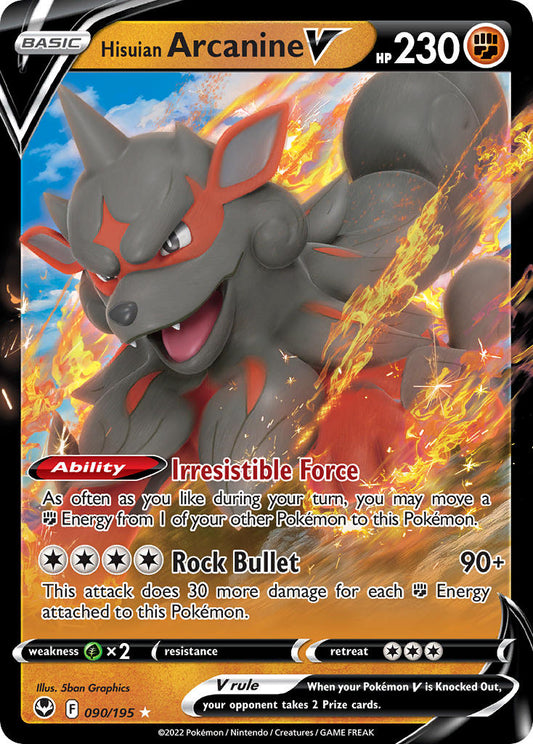 090/195  Hisuian Arcanine V