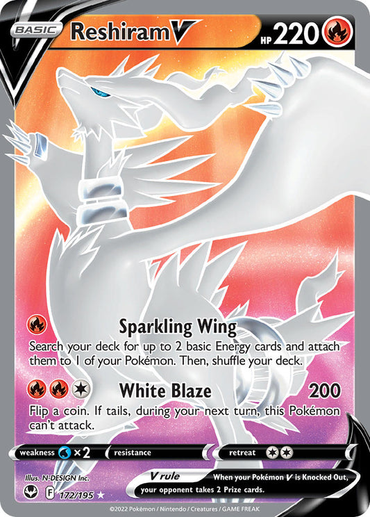 172/195  Reshiram V (Full Art)