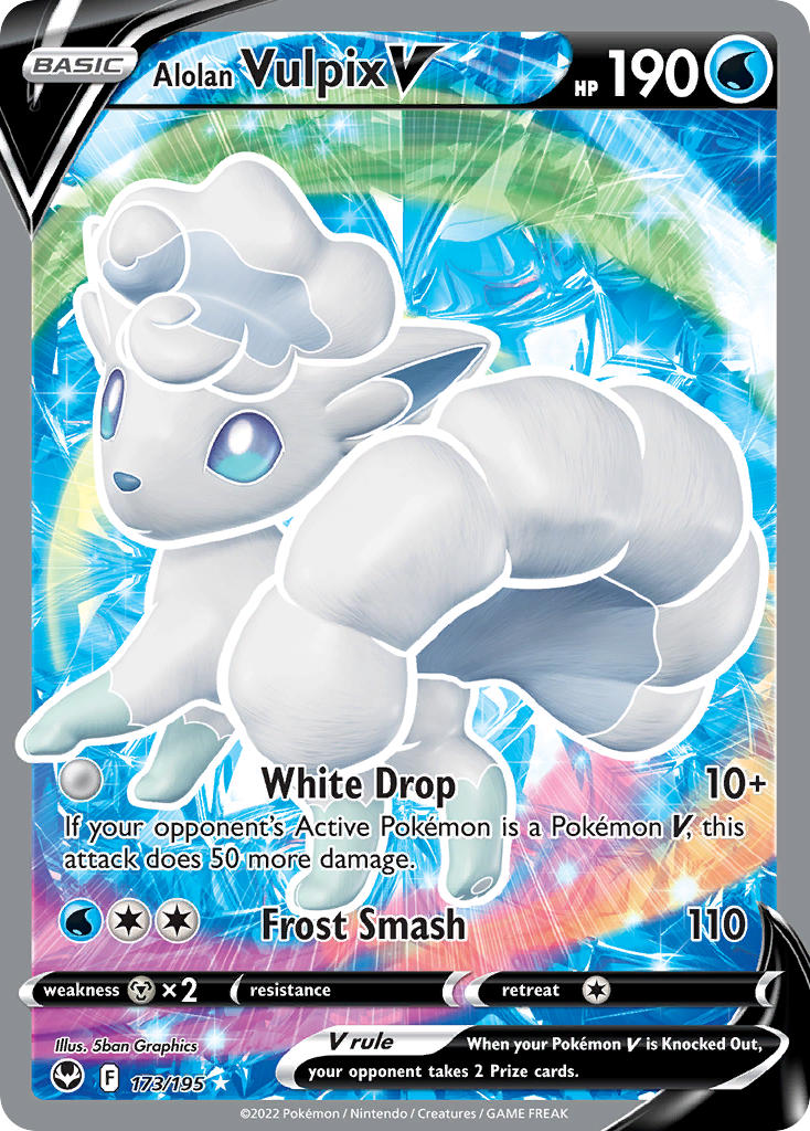 173/195  Alolan Vulpix V (Full Art)