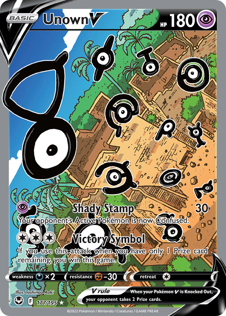 177/195  Unown V (Alternate Full Art)