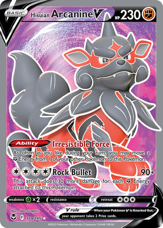179/195  Hisuian Arcanine V (Full Art)