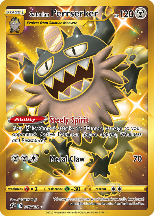205/192  Galarian Perrserker (Secret)