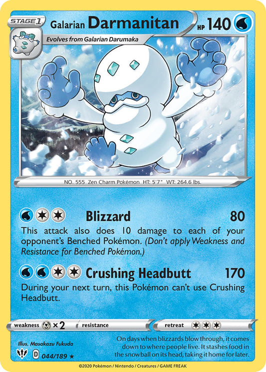 044/189  Galarian Darmanitan (44)