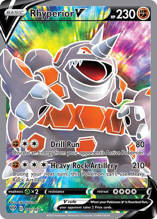 181/189  Rhyperior V (Full Art)