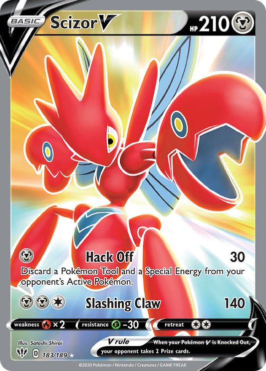 183/189  Scizor V (Full Art)