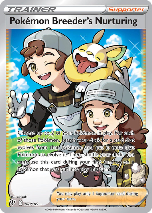 188/189  Pokemon Breeder's Nurturing (Full Art)