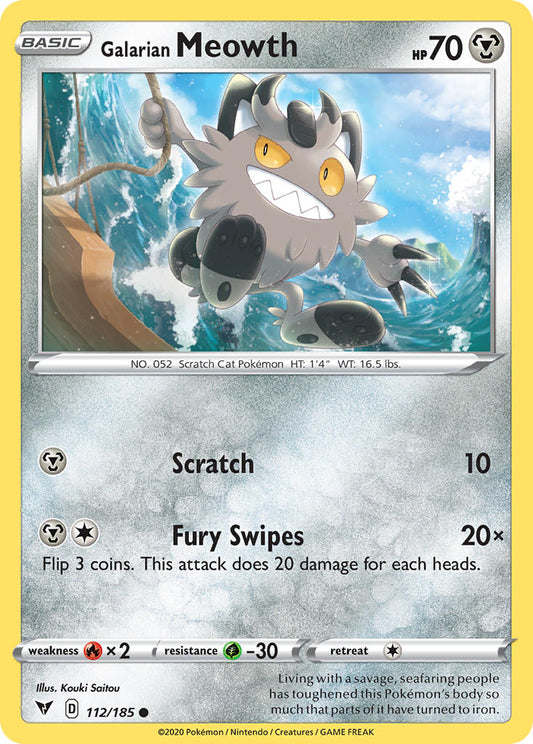 112/185  Galarian Meowth