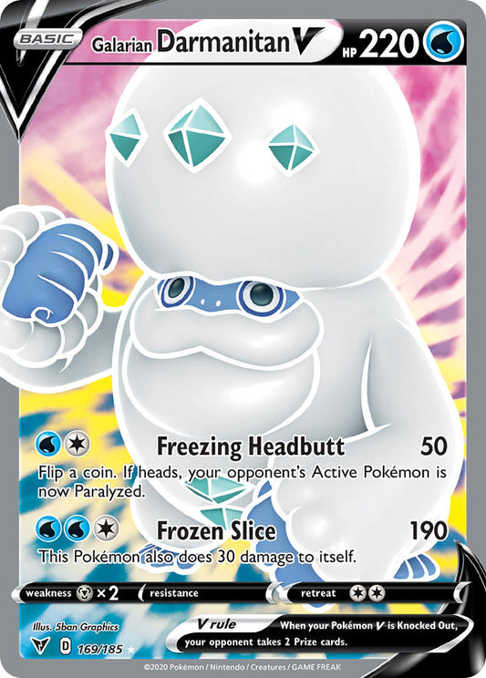 169/185  Galarian Darmanitan V (Full Art)