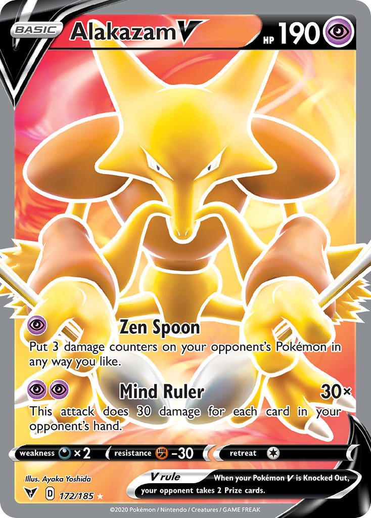 172/185  Alakazam V (Full Art)