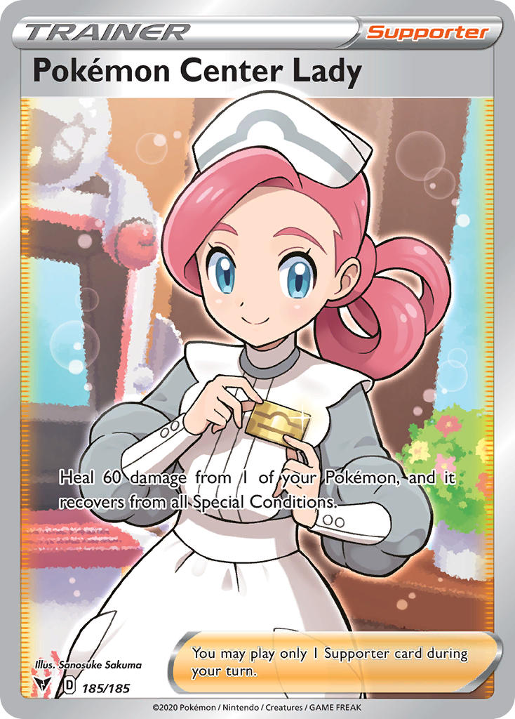 185/185  Pokemon Center Lady (Full Art)