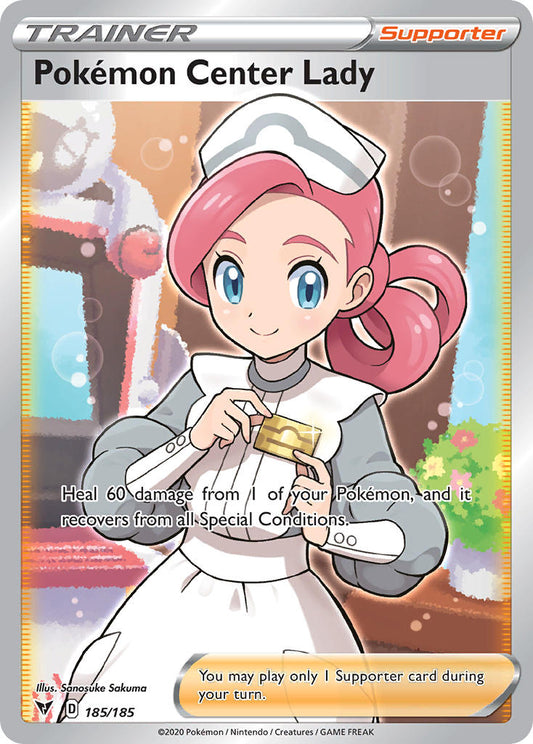 185/185  Pokemon Center Lady (Full Art)