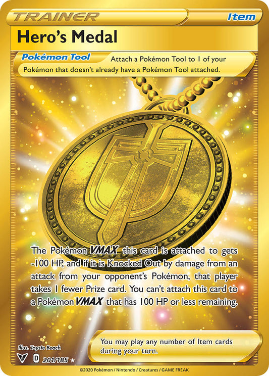 201/185  Hero's Medal (Secret)